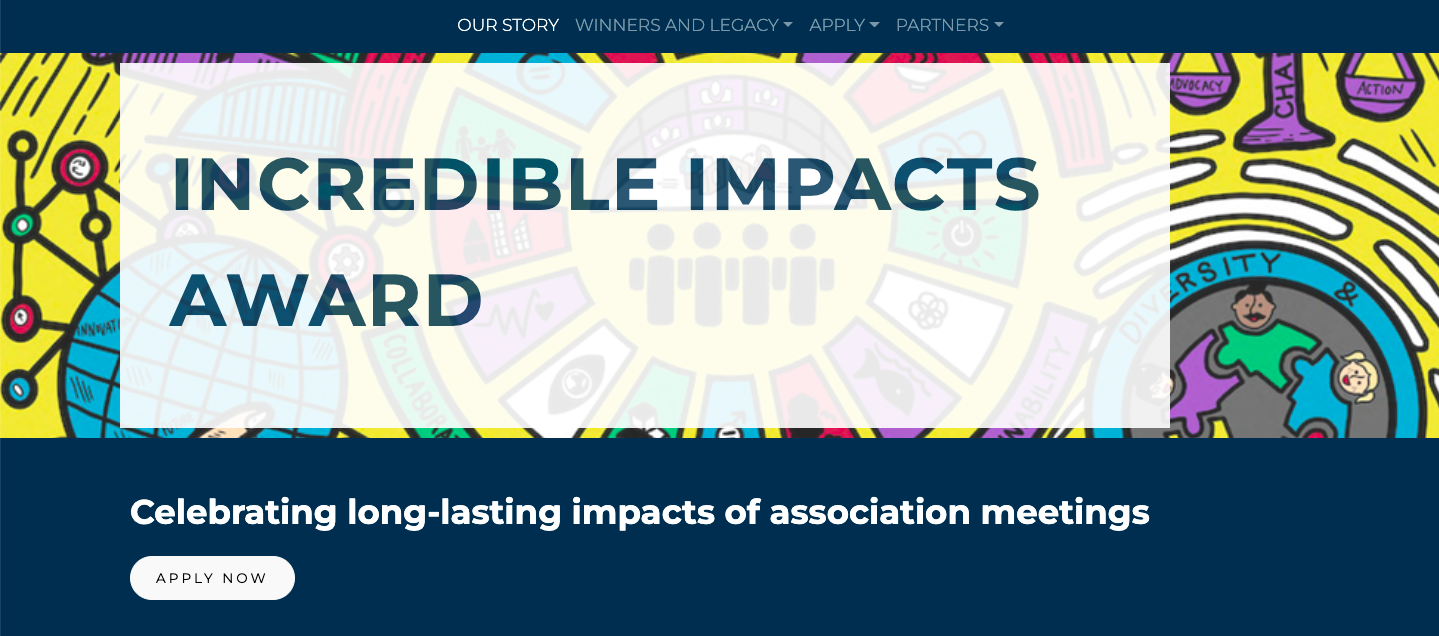 Screenshot of the new Incredible Impacts homepage